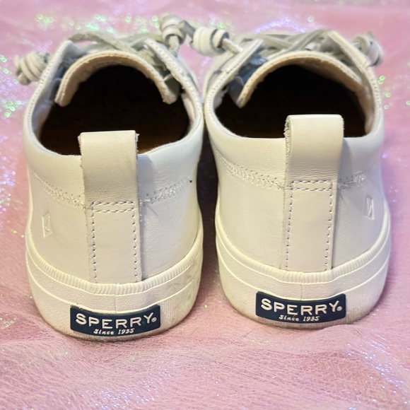 ⚓️Sperry Crest Vibe Leather Sneakers in All White - Picture 13 of 16